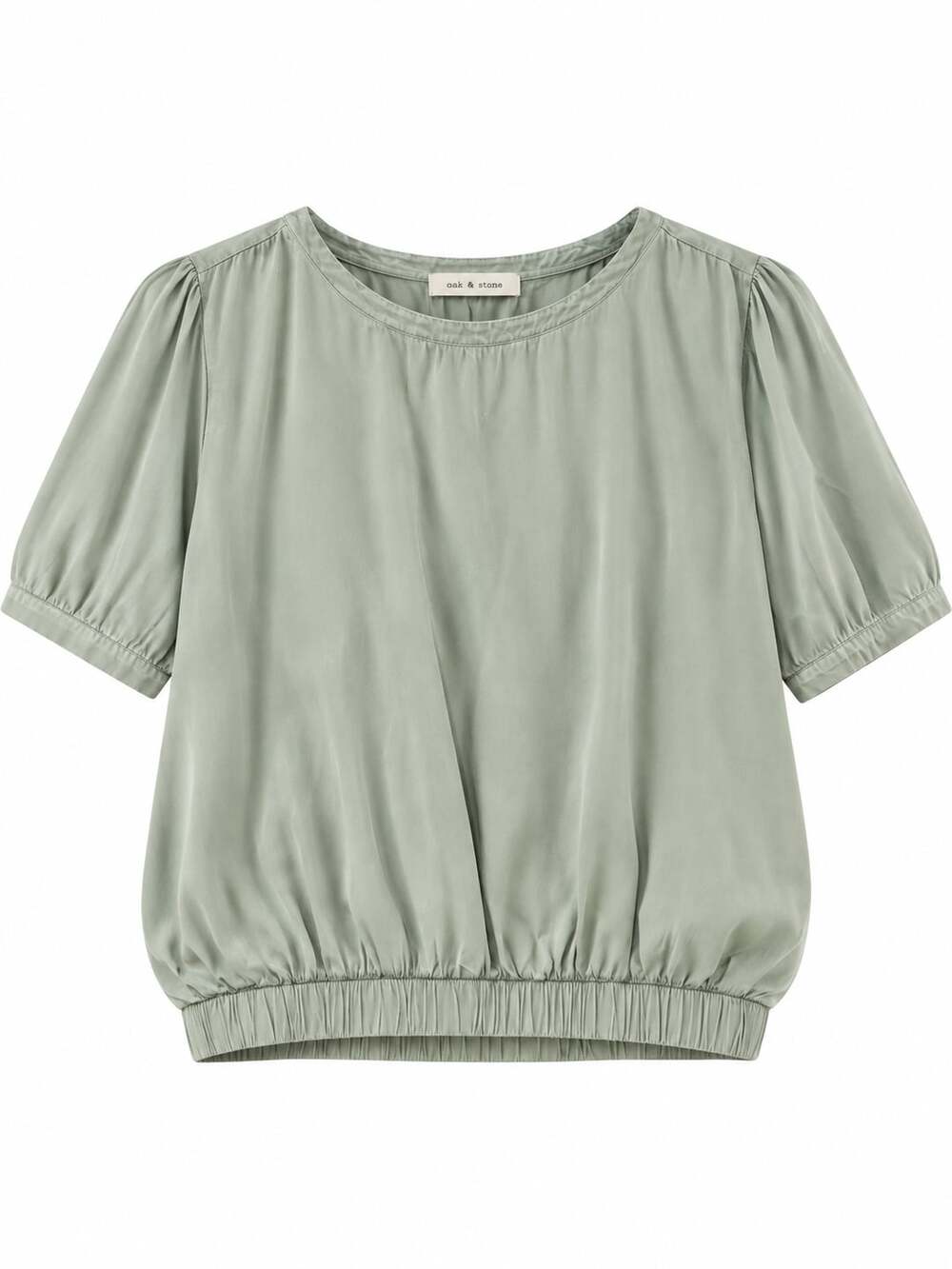 Cloth & Stone Blouse Size S Green EcoVero Short Sleeve (q1)